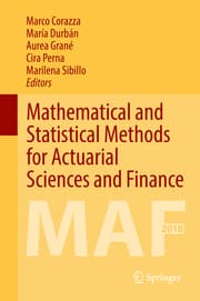 Cover von Mathematical and Statistical Methods for Actuarial Sciences and Finance