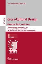 Cover von Cross-Cultural Design. Methods, Tools, and Users