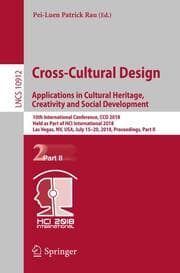 Cover von Cross-Cultural Design. Applications in Cultural Heritage, Creativity and Social Development