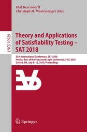 Cover von Theory and Applications of Satisfiability Testing - SAT 2018