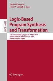 Cover von Logic-Based Program Synthesis and Transformation