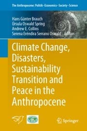 Cover von Climate Change, Disasters, Sustainability Transition and Peace in the Anthropocene