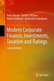 Cover von Modern Corporate Finance, Investments, Taxation and Ratings