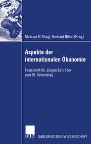 Cover von Aspekte der internationalen Ökonomie/Aspects of International Economics