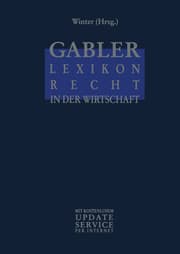 Cover von Gabler Lexikon Recht in der Wirtschaft