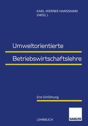Cover von Umweltorientierte Betriebswirtschaftslehre