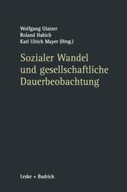Cover von Sozialer Wandel und gesellschaftliche Dauerbeobachtung
