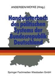 Cover von Handwörterbuch des politischen Systems der Bundesrepublik Deutschland