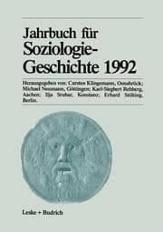 Cover von Jahrbuch für Soziologiegeschichte 1992