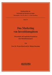 Cover von Das Marketing von Investitionsgütern