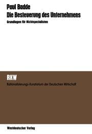 Cover von Die Besteuerung des Unternehmens