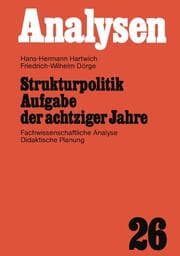 Cover von Strukturpolitik Aufgabe der achtziger Jahre