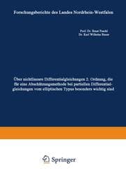 Cover von Über nichtlineare Differentialgleichungen 2. Ordnung, die für eine Abschätzungsmethode bei partiellen Differentialgleichungen vom elliptischen Typus besonders wichtig sind