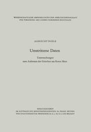 Cover von Umstrittene Daten