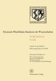 Cover von Währungsprobleme der EWG / Die Ausnutzung eines gesamtwirtschaftlichen Prognosesystems für wirtschaftliche Entscheidungen