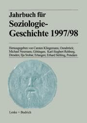 Cover von Jahrbuch für Soziologiegeschichte 1997/98