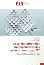 Cover von Calcul des propriétés homogénéisées des milieux poreux par FFT