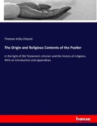 Cover von The Origin and Religious Contents of the Psalter