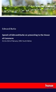 Cover von Speech of Edmund Burke on presenting to the House of Commons