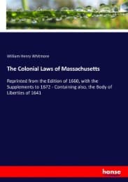 Cover von The Colonial Laws of Massachusetts