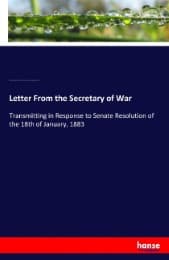 Cover von Letter From the Secretary of War