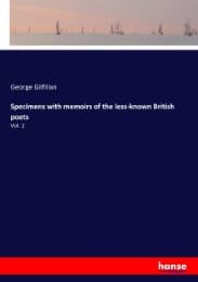 Cover von Specimens with memoirs of the less-known British poets