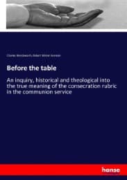 Cover von Before the table