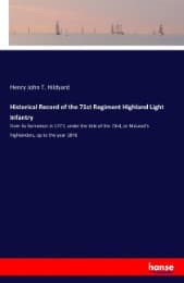 Cover von Historical Record of the 71st Regiment Highland Light Infantry