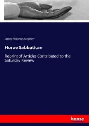 Cover von Horae Sabbaticae