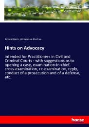 Cover von Hints on Advocacy
