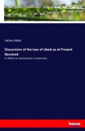 Cover von Discussions of the Law of Libels as at Present Received