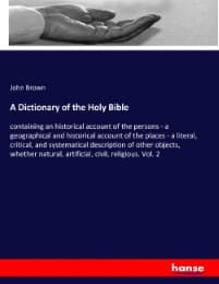 Cover von A Dictionary of the Holy Bible