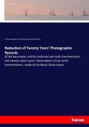 Cover von Reduction of Twenty Years' Photographic Records