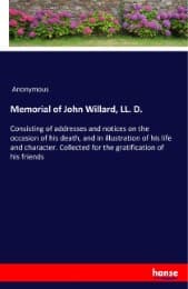 Cover von Memorial of John Willard, LL. D.