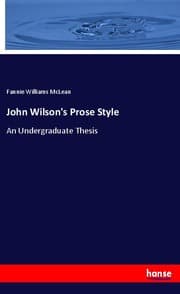 Cover von John Wilson's Prose Style