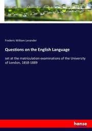 Cover von Questions on the English Language
