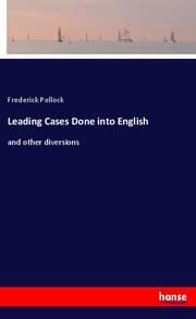 Cover von Leading Cases Done into English