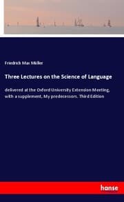 Cover von Three Lectures on the Science of Language