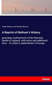 Cover von A Reprint of Betham's History