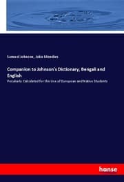 Cover von Companion to Johnson's Dictionary, Bengali and English