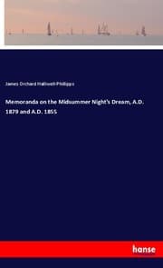 Cover von Memoranda on the Midsummer Night's Dream, A.D. 1879 and A.D. 1855