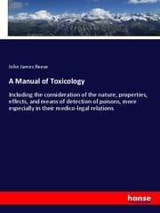 Cover von A Manual of Toxicology