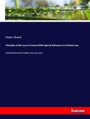 Cover von Principles of the Law of Consent With Special Reference to Criminal Law