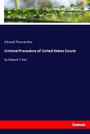 Cover von Criminal Procedure of United States Courts