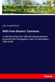 Cover von Wills from Doctors' Commons