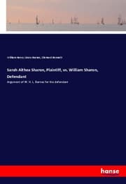 Cover von Sarah Althea Sharon, Plaintiff, vs. William Sharon, Defendant