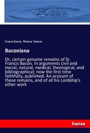 Cover von Baconiana