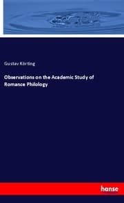 Cover von Observations on the Academic Study of Romance Philology