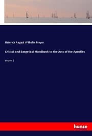 Cover von Critical and Exegetical Handbook to the Acts of the Apostles