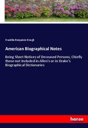 Cover von American Biographical Notes